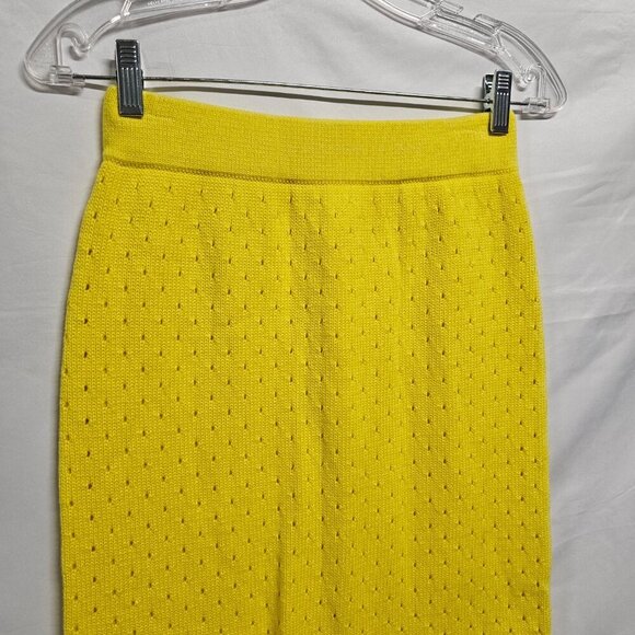 Callahan Knitwear Jada Midi Skirt Women Size XS Bright Yellow - Picture 3 of 10